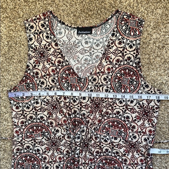 Initiatives Sundress Brownish red Brick red design Sleeveless Scoop Neck Maxi - Picture 9 of 11